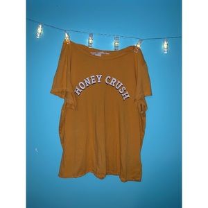 Graphic Mustard Yellow Tee